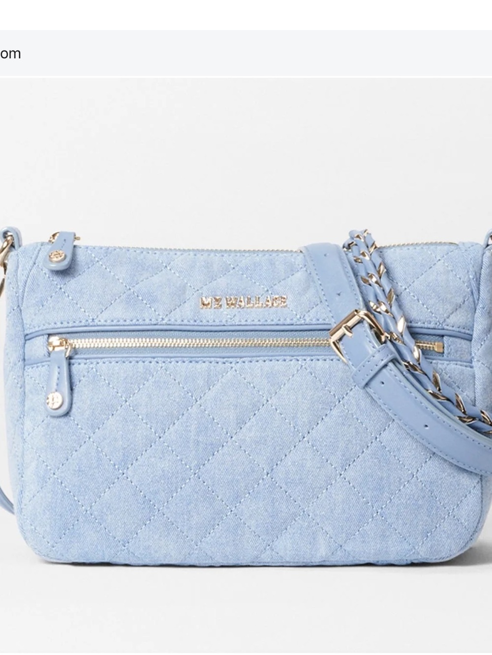 MZ WALLACE TRUE LIGHT DENIM CROSBY ELLA CROSSBODY NWT